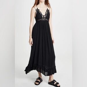 Free people black lace dress